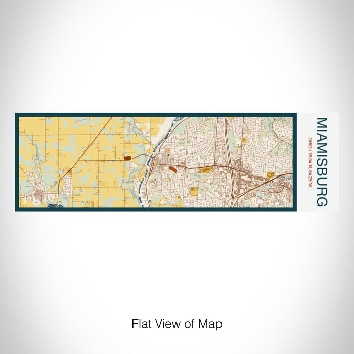 Rendered View of Miamisburg Ohio Map on 10oz Stainless Steel Insulated Cup in Woodblock with Sliding Lid