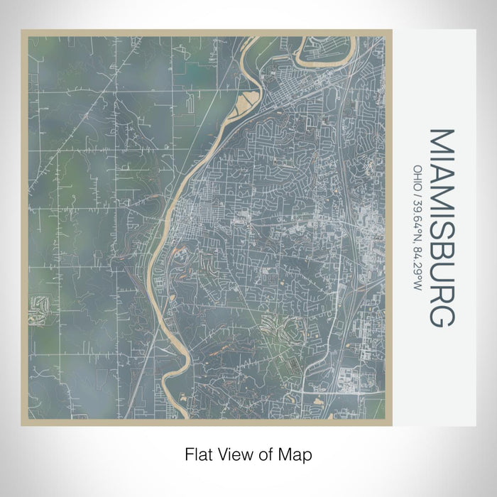 Rendered View of Miamisburg Ohio Map on 17oz Stainless Steel Insulated Tumbler in Afternoon Map Style