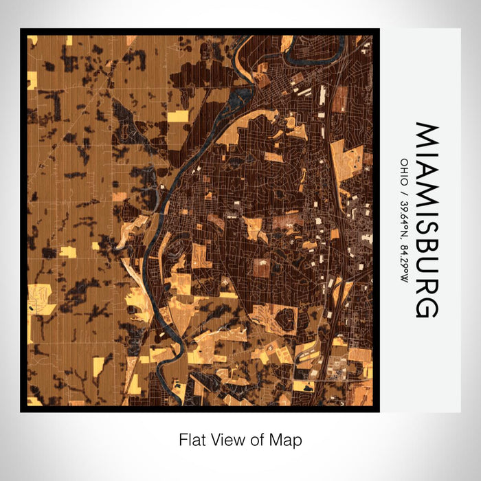 Rendered View of Miamisburg Ohio Map on 17oz Stainless Steel Insulated Tumbler in Ember Map Style