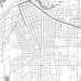 Michigan City Indiana Map Print in Classic Style Zoomed In Close Up Showing Details