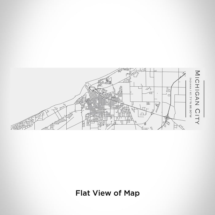 Rendered View of Michigan City Indiana Map Engraving on 10oz Stainless Steel Insulated Cup with Sliding Lid in White