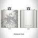 Rendered View of Michigan City Indiana Map Engraving on 6oz Stainless Steel Flask