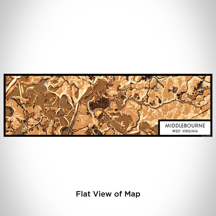 Flat View of Map Custom Middlebourne West Virginia Map Enamel Mug in Ember