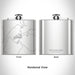 Rendered View of Middlebourne West Virginia Map Engraving on 6oz Stainless Steel Flask