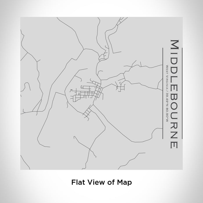 Rendered View of Middlebourne West Virginia Map Engraving on 17oz Stainless Steel Insulated Tumbler