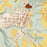 Middlebourne West Virginia Map Print in Woodblock Style Zoomed In Close Up Showing Details