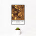 12x18 Middlebury Indiana Map Print Portrait Orientation in Ember Style With Small Cactus Plant in White Planter