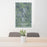 24x36 Middlebury Indiana Map Print Portrait Orientation in Afternoon Style Behind 2 Chairs Table and Potted Plant