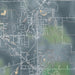 Middlebury Indiana Map Print in Afternoon Style Zoomed In Close Up Showing Details