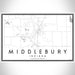 Middlebury Indiana Map Print Landscape Orientation in Classic Style With Shaded Background