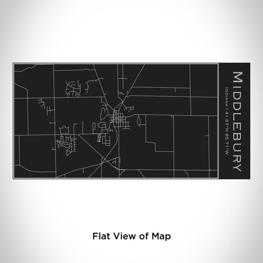 Rendered View of Middlebury Indiana Map Engraving on 17oz Stainless Steel Insulated Cola Bottle in Black