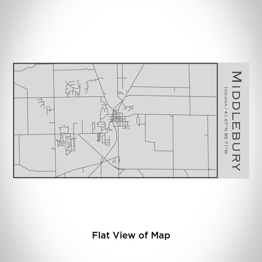 Rendered View of Middlebury Indiana Map Engraving on 17oz Stainless Steel Insulated Cola Bottle