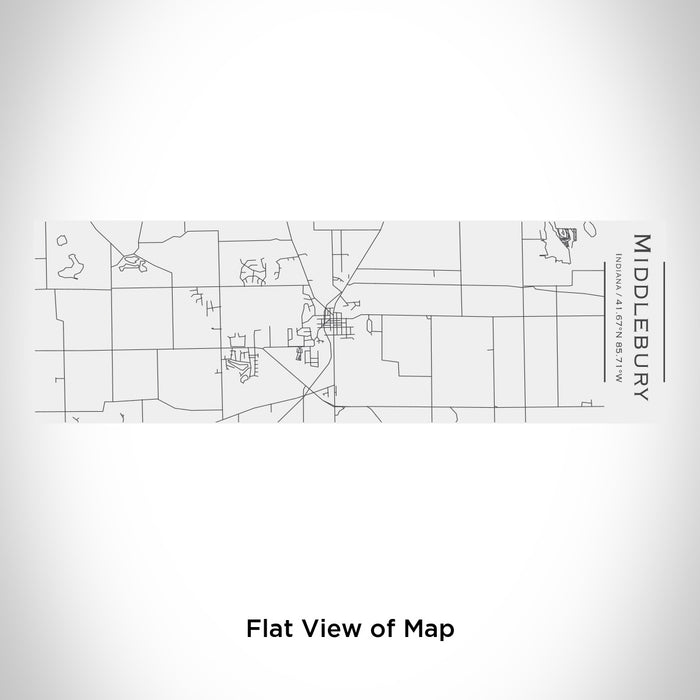 Rendered View of Middlebury Indiana Map Engraving on 10oz Stainless Steel Insulated Cup with Sliding Lid in White