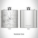 Rendered View of Middlebury Indiana Map Engraving on 6oz Stainless Steel Flask