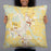 Person holding 22x22 Custom Middlebury Indiana Map Throw Pillow in Woodblock