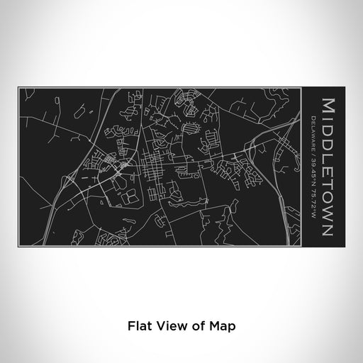 Rendered View of Middletown Delaware Map Engraving on 17oz Stainless Steel Insulated Cola Bottle in Black