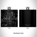 Rendered View of Middletown Delaware Map Engraving on 6oz Stainless Steel Flask in Black