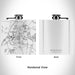 Rendered View of Middletown Delaware Map Engraving on 6oz Stainless Steel Flask in White