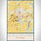 Middletown Delaware Map Print Portrait Orientation in Woodblock Style With Shaded Background