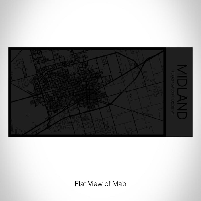 Rendered View of Midland Texas Map on 17oz Stainless Steel Insulated Cola Bottle in Stainless in Matte Black