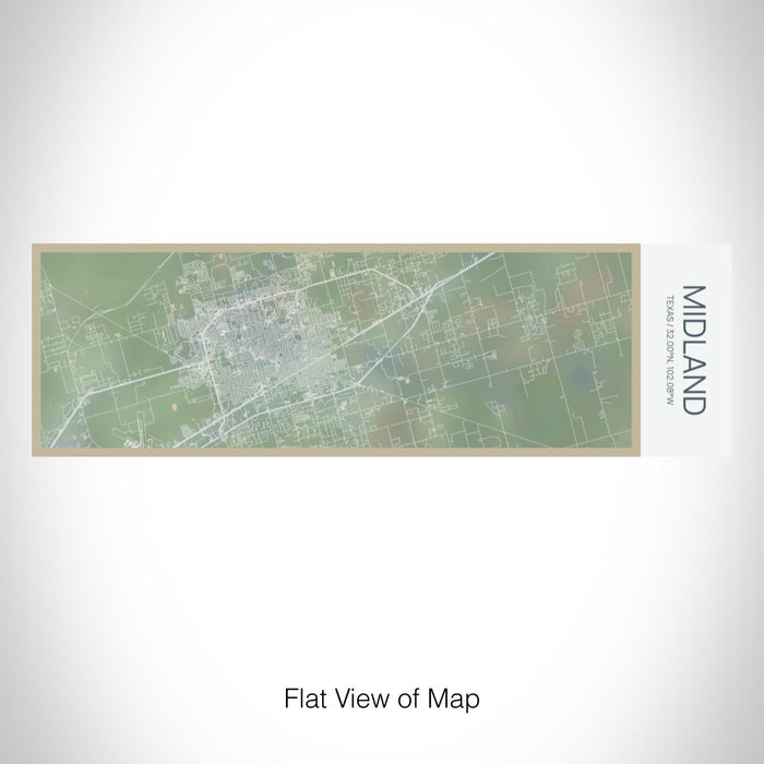 Rendered View of Midland Texas Map on 10oz Stainless Steel Insulated Cup in Afternoon with Sliding Lid