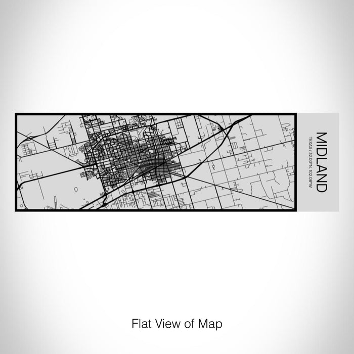 Rendered View of Midland Texas Map on 10oz Stainless Steel Insulated Cup with Sipping Lid