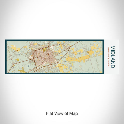 Rendered View of Midland Texas Map on 10oz Stainless Steel Insulated Cup in Woodblock with Sliding Lid