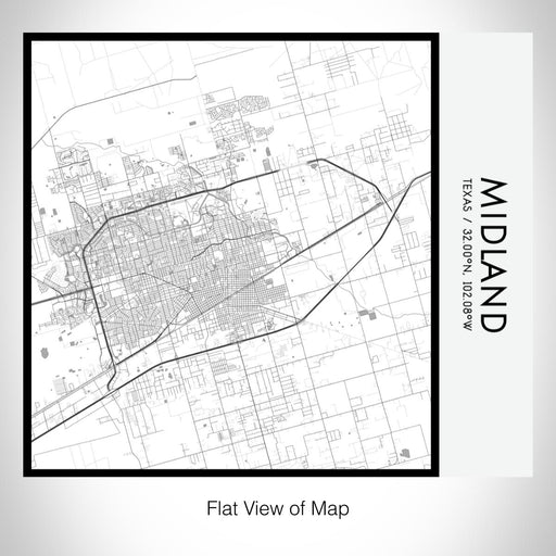 Rendered View of Midland Texas Map on 17oz Stainless Steel Insulated Tumbler in Classic Map Style