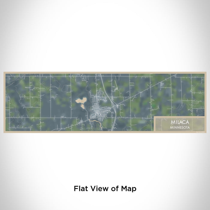 Flat View of Map Custom Milaca Minnesota Map Enamel Mug in Afternoon