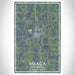 Milaca Minnesota Map Print Portrait Orientation in Afternoon Style With Shaded Background