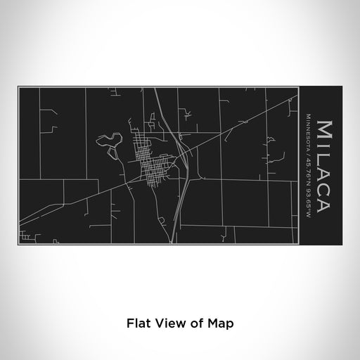 Rendered View of Milaca Minnesota Map Engraving on 17oz Stainless Steel Insulated Cola Bottle in Black