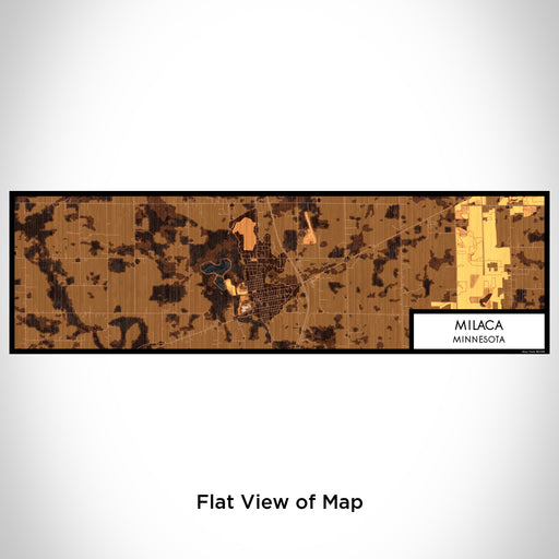 Flat View of Map Custom Milaca Minnesota Map Enamel Mug in Ember