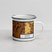 Right View Custom Milaca Minnesota Map Enamel Mug in Ember