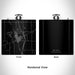 Rendered View of Milaca Minnesota Map Engraving on 6oz Stainless Steel Flask in Black