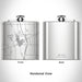 Rendered View of Milaca Minnesota Map Engraving on 6oz Stainless Steel Flask