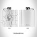 Rendered View of Milaca Minnesota Map Engraving on 6oz Stainless Steel Flask in White