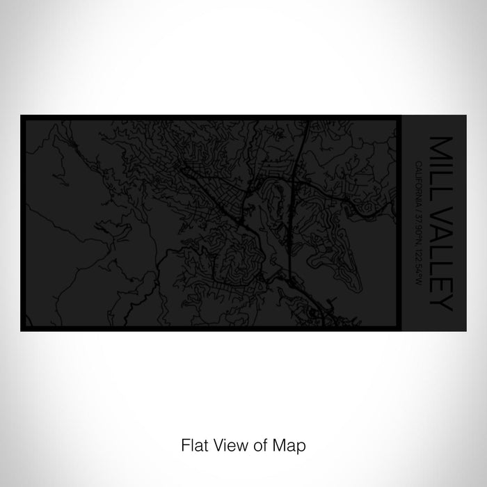 Rendered View of Mill Valley California Map on 17oz Stainless Steel Insulated Cola Bottle in Stainless in Matte Black