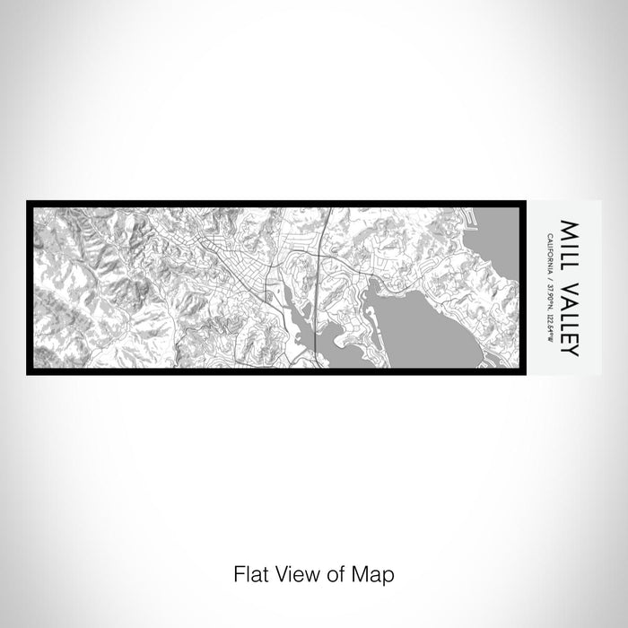 Rendered View of Mill Valley California Map on 10oz Stainless Steel Insulated Cup in Classic with Sliding Lid