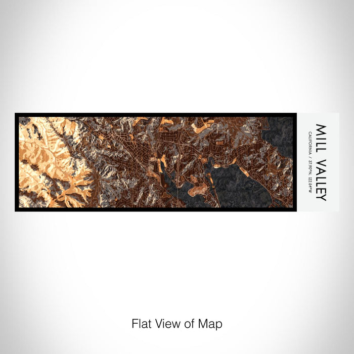 Rendered View of Mill Valley California Map on 10oz Stainless Steel Insulated Cup in Ember with Sliding Lid