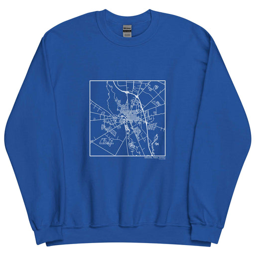 Millville New Jersey  Map Unisex Crewneck Sweater with City inscription in Royal Blue
