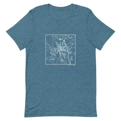 Millville New Jersey  Map Unisex T-Shirt with City inscription in Heather Teal