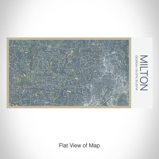 Rendered View of Milton Georgia Map on 17oz Stainless Steel Insulated Bottle with printed afternoon style map