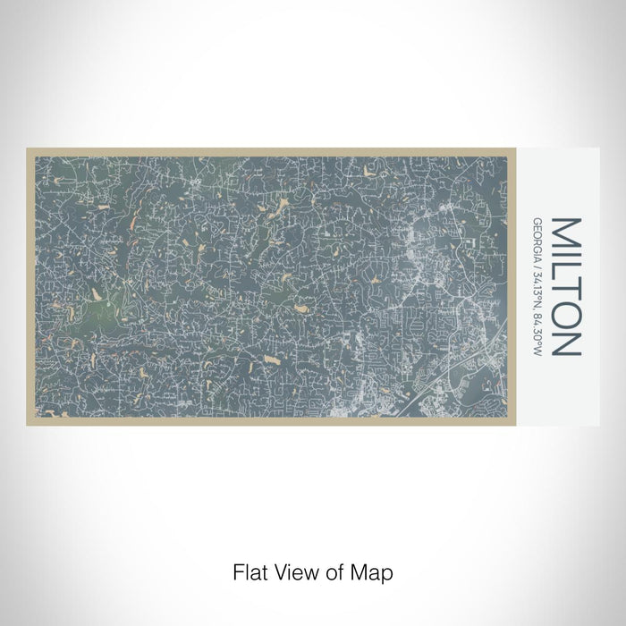 Rendered View of Milton Georgia Map on 17oz Stainless Steel Insulated Bottle with printed afternoon style map