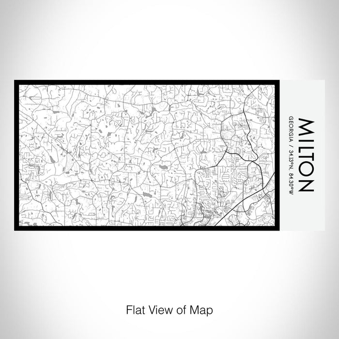 Rendered View of Milton Georgia Map on 17oz Stainless Steel Insulated Bottle with printed classic style map