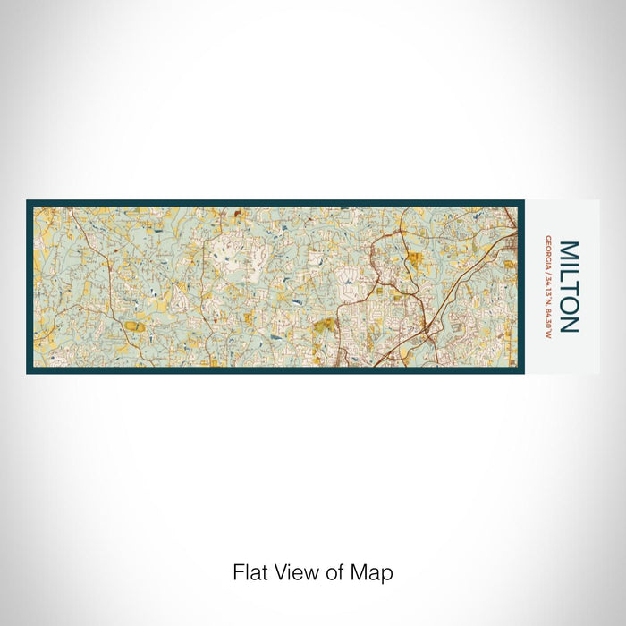 Rendered View of Milton Georgia Map on 10oz Stainless Steel Insulated Cup in Woodblock with Sliding Lid