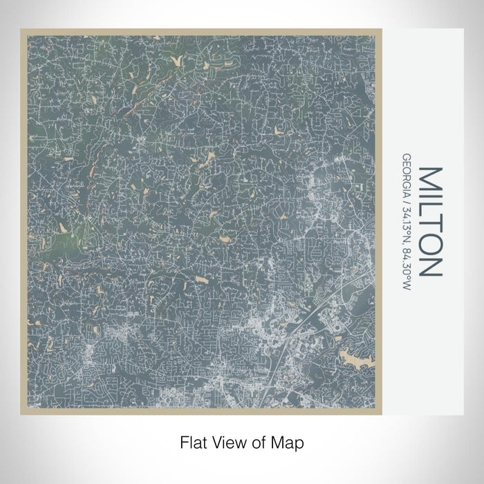 Rendered View of Milton Georgia Map on 17oz Stainless Steel Insulated Tumbler in Afternoon Map Style