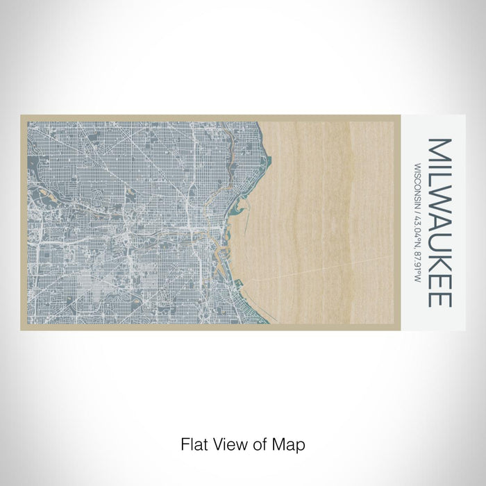 Rendered View of Milwaukee Wisconsin Map on 17oz Stainless Steel Insulated Bottle with printed afternoon style map