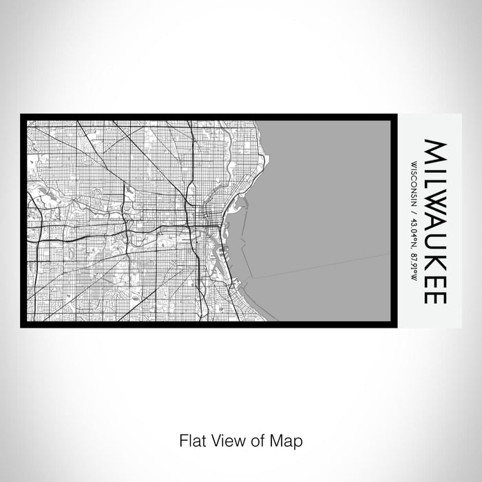 Rendered View of Milwaukee Wisconsin Map on 17oz Stainless Steel Insulated Bottle with printed classic style map