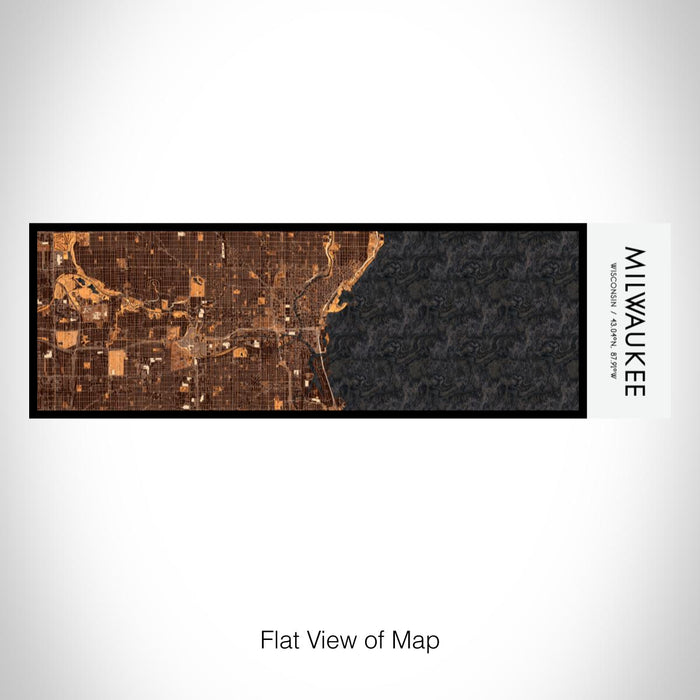 Rendered View of Milwaukee Wisconsin Map on 10oz Stainless Steel Insulated Cup in Ember with Sliding Lid