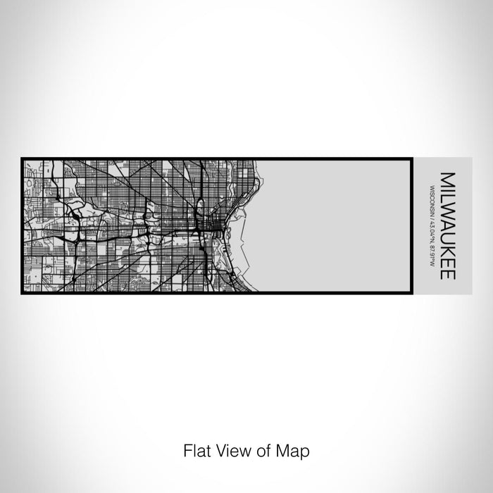 Rendered View of Milwaukee Wisconsin Map on 10oz Stainless Steel Insulated Cup with Sipping Lid